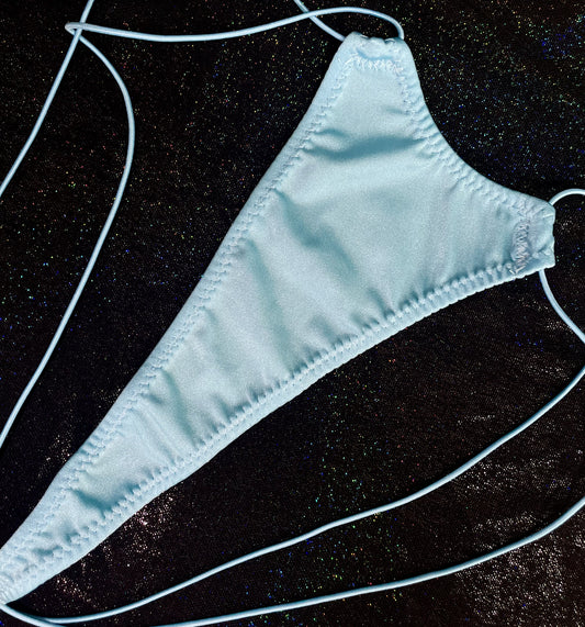 Baby Blue Elastic String Thong