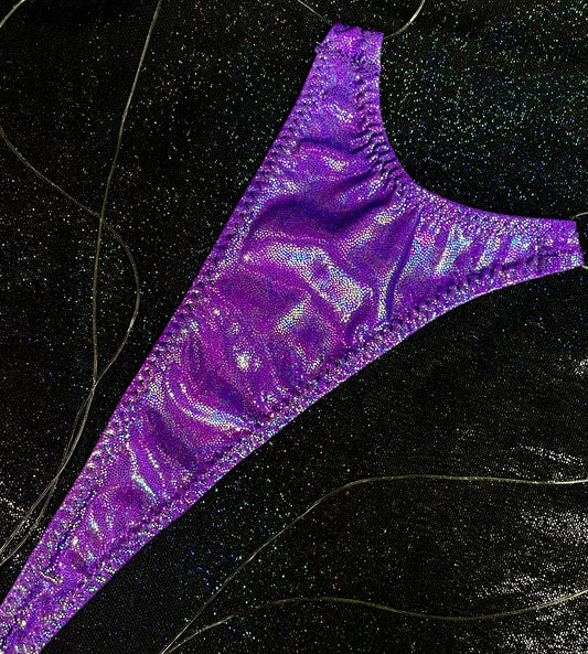 Mystique Purple Elastic String Thong